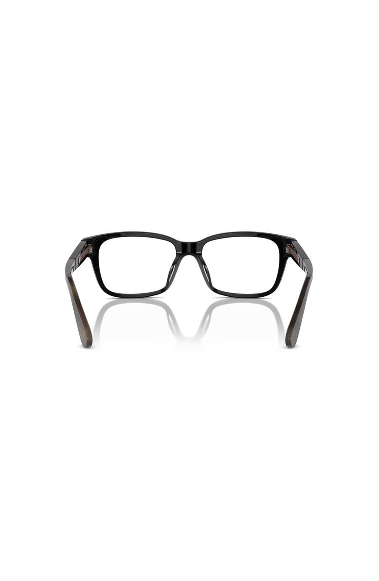 Brunello Cucinelli 53mm Rectangle optical glasses, Alternate, color, Black