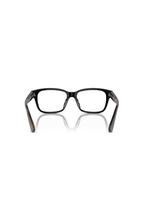 Brunello Cucinelli 53mm Rectangle Optical Glasses In Black