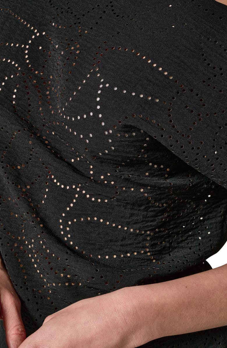 Donna Karan New York Laser Cut One-Shoulder Top, Alternate, color,