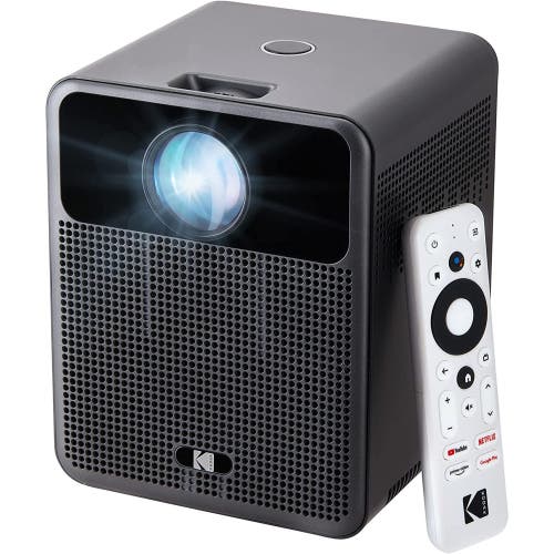 Kodak FLIK HD10 Smart Projector, 1080p Portable Projector with Bluetooth, Wi-Fi & Android TV - Black in White at Nordstrom