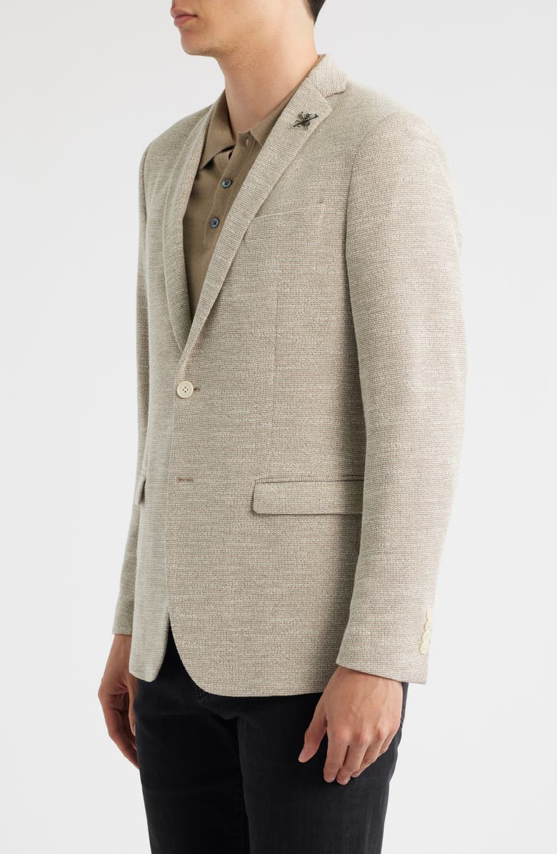 John Varvatos Varick Slim Fit Tan Slub Knit Sport Coat, Alternate, color,