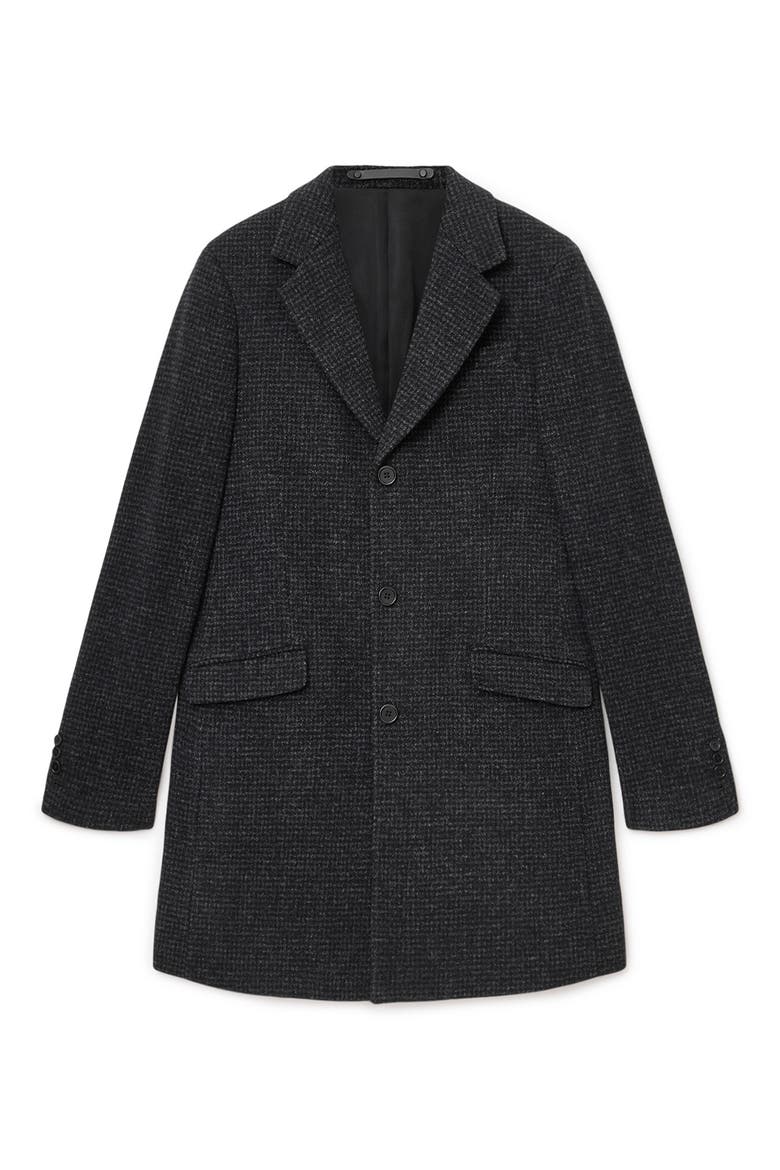 Caspian Wool Blend Coat, Alternate, color, CINDER BLACK MARL