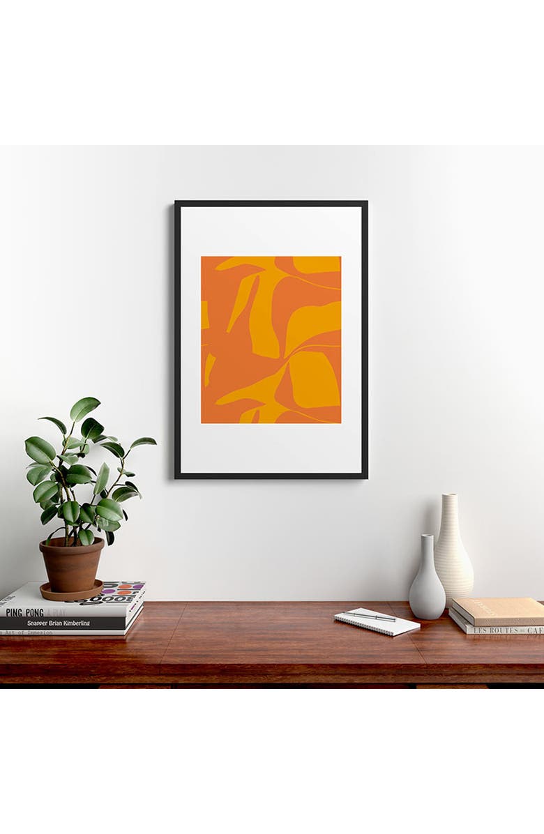 Deny Designs 'Delta' by Camilla Foss Framed Wall Art, Alternate, color, Yellow