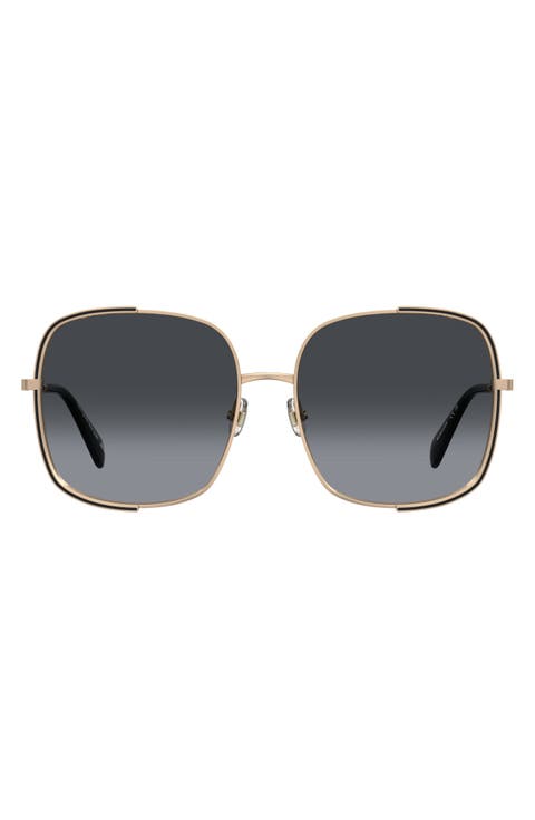 isla 59mm gradient square sunglasses