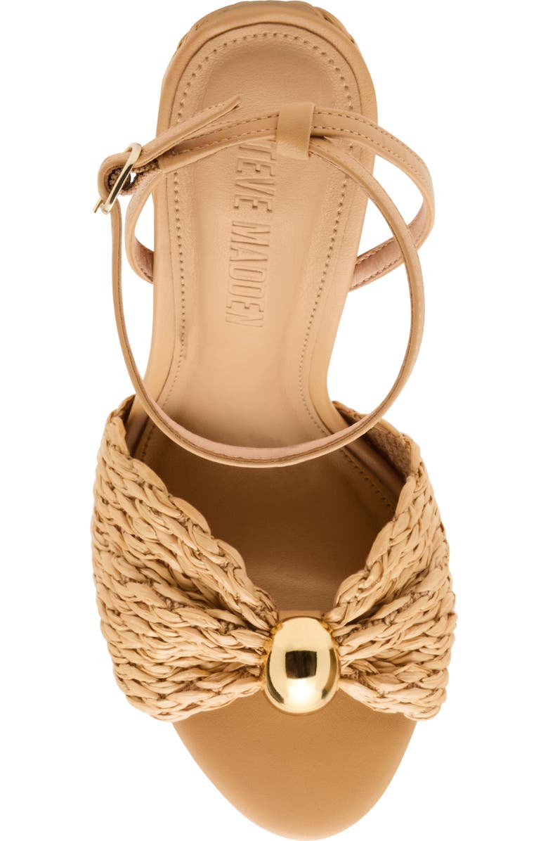 Steve Madden Cheyla Ankle Strap Sandal, Alternate, color, Natural Raffia