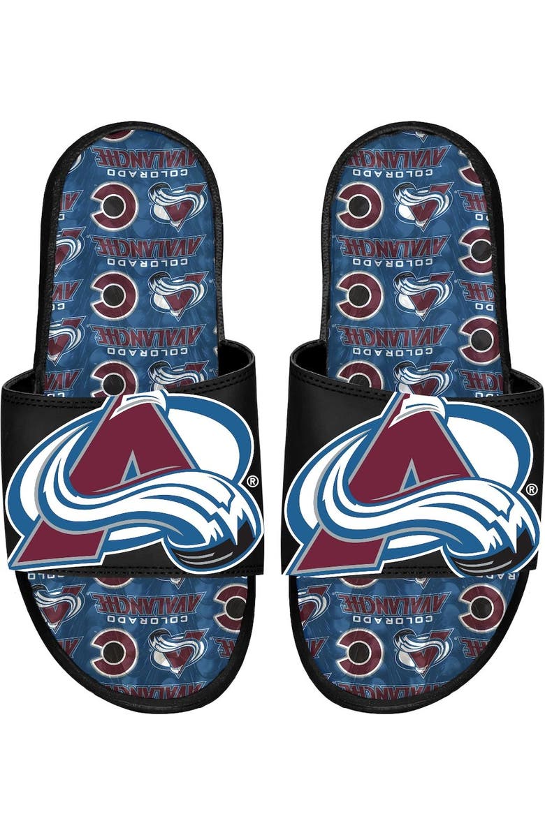 ISLIDE Colorado Avalanche Team Pattern Gel Slide Sandals, Alternate, color,