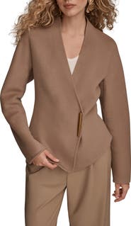 Donna Karan New York Asymmetric Wool Blend Jacket