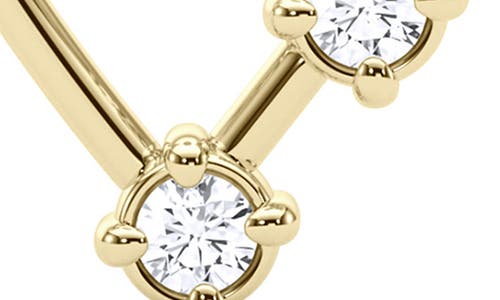 Hautecarat Pisces Constellation Lab Created Diamond Necklace In 18k Yellow Gold