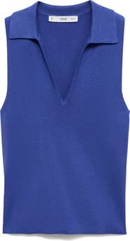MANGO Sleeveless Knit Polo