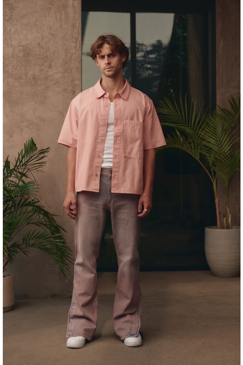 Walker Track Flare Jeans, Alternate, color, COATED ROSE