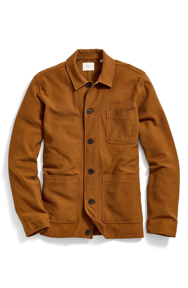 Billy Reid Piqué Chore Shirt Jacket, Alternate, color,