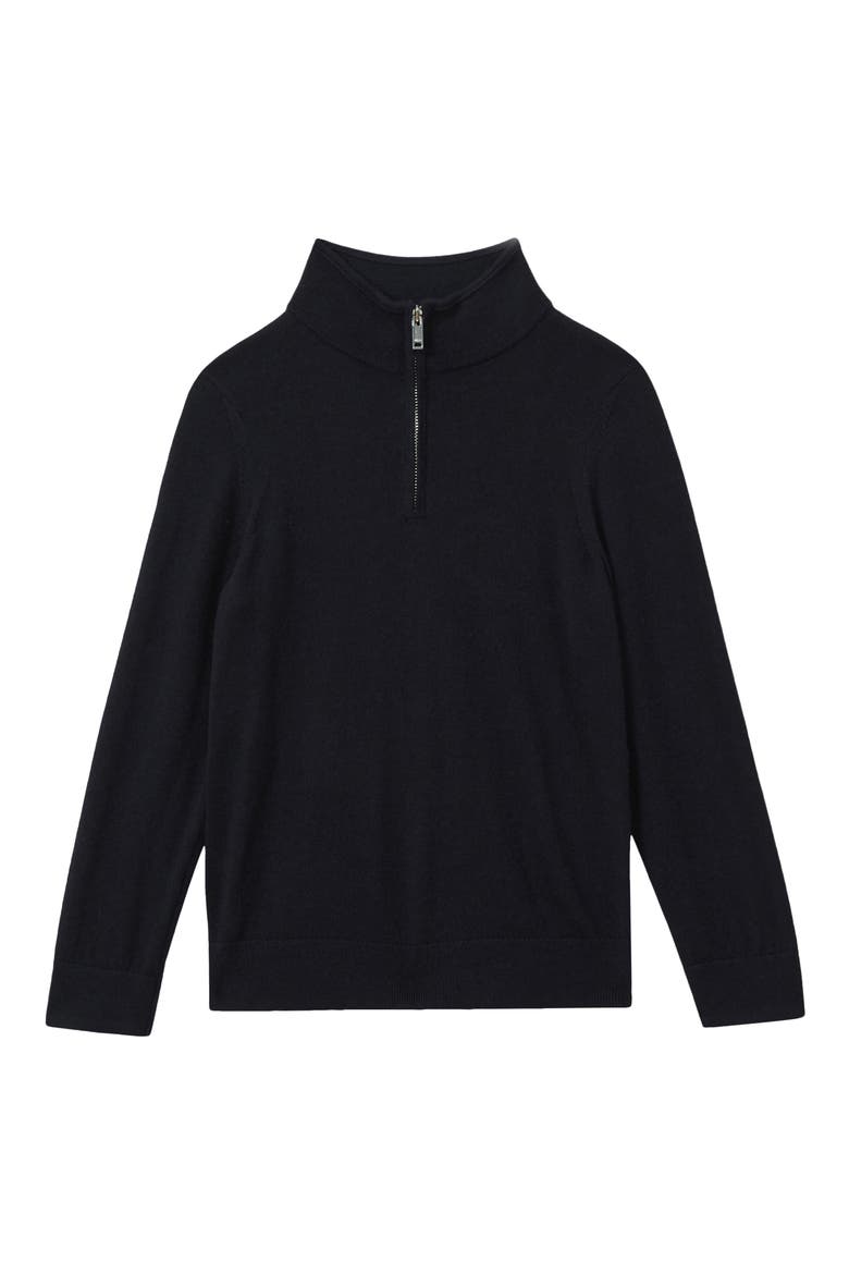 Kids' Blackhall Quarter Zip Wool Sweater, Main, color, NAVY