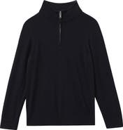 Reiss Kids' Blackhall Quarter Zip Wool Sweater