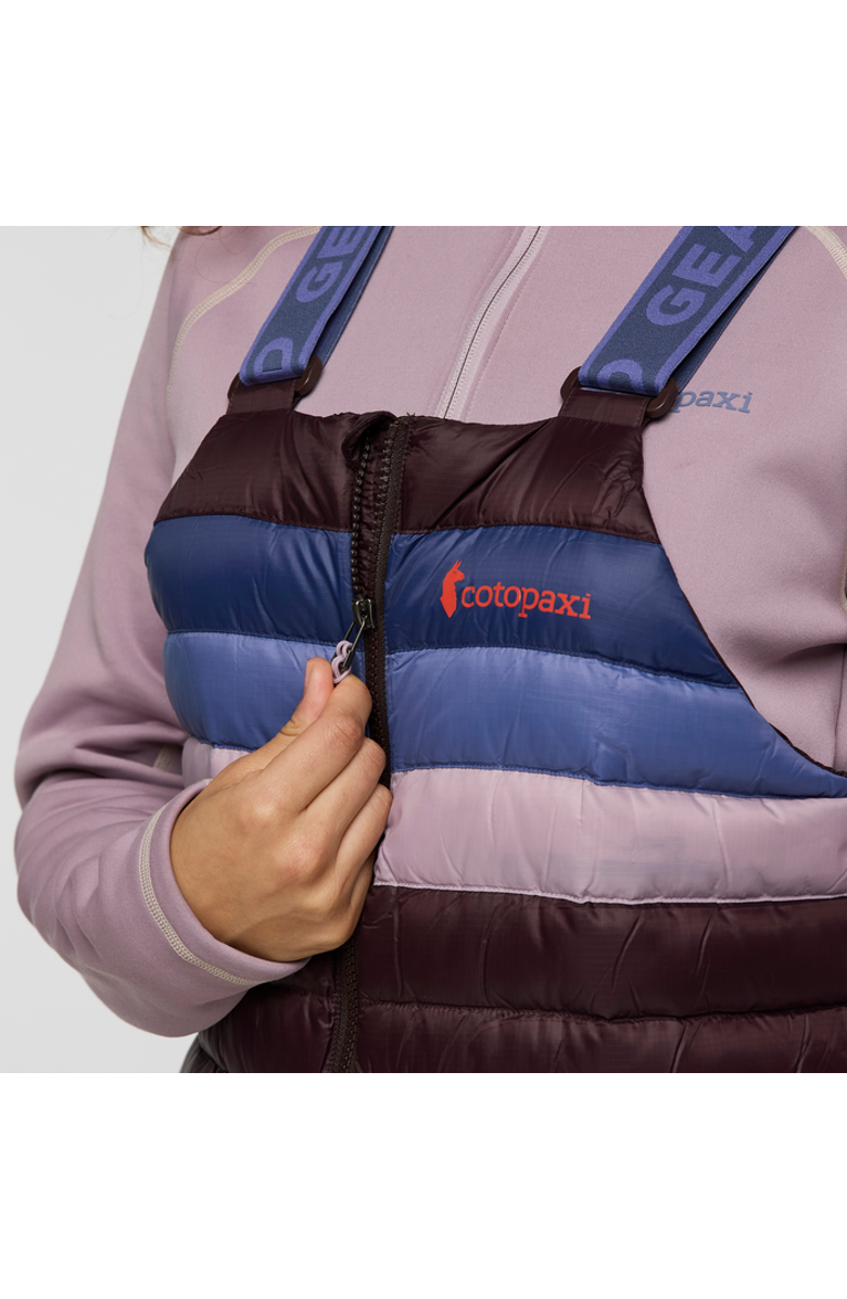 Cotopaxi Fuego Down Overall - Women's, Alternate, color, Coffee Stripes