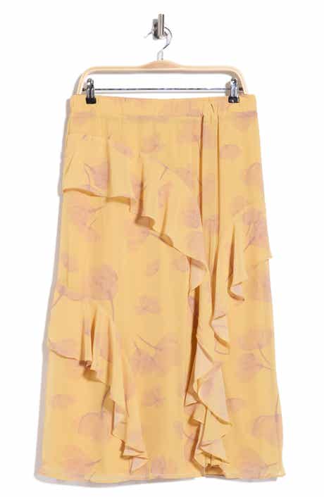 Ruffled Floral Maxi Skirt