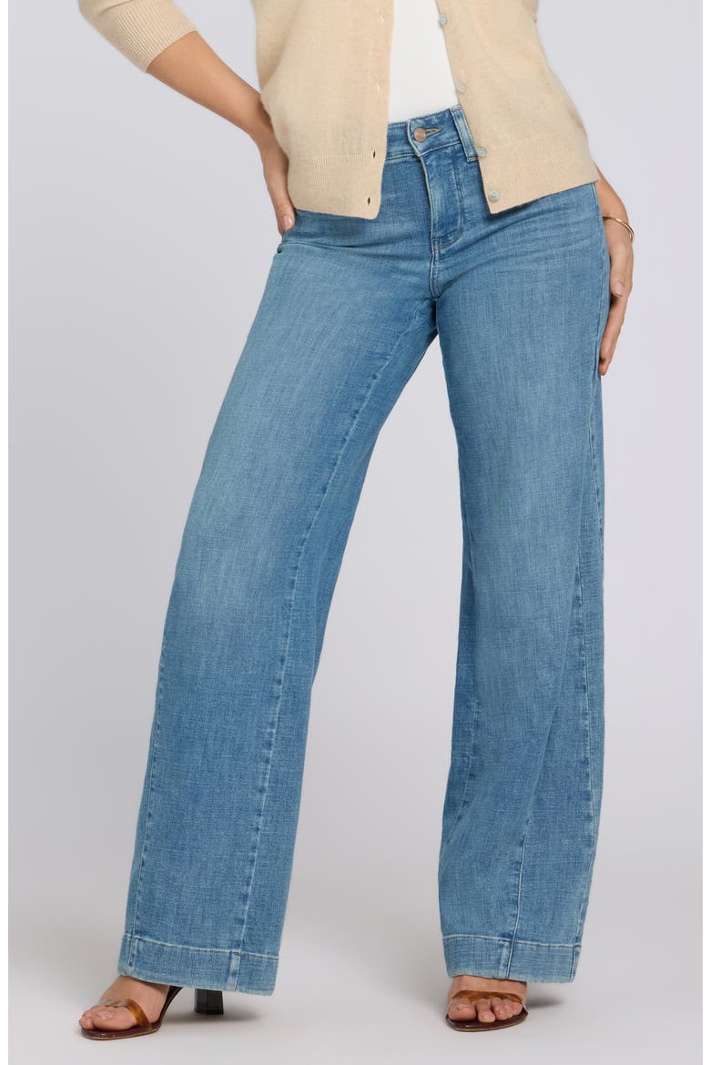 Teresa Godet Wide Leg Jeans, Main, color, DAWN ROCK
