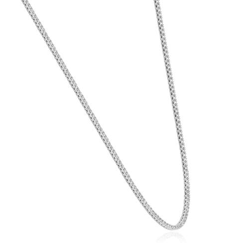 Bliss Diamond Certified 5ct 18" Diamond Tennis Necklace 14k Gold Lab Grown In 14k White Gold