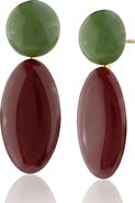 JARDIN Retro Colorblock Drop Earrings