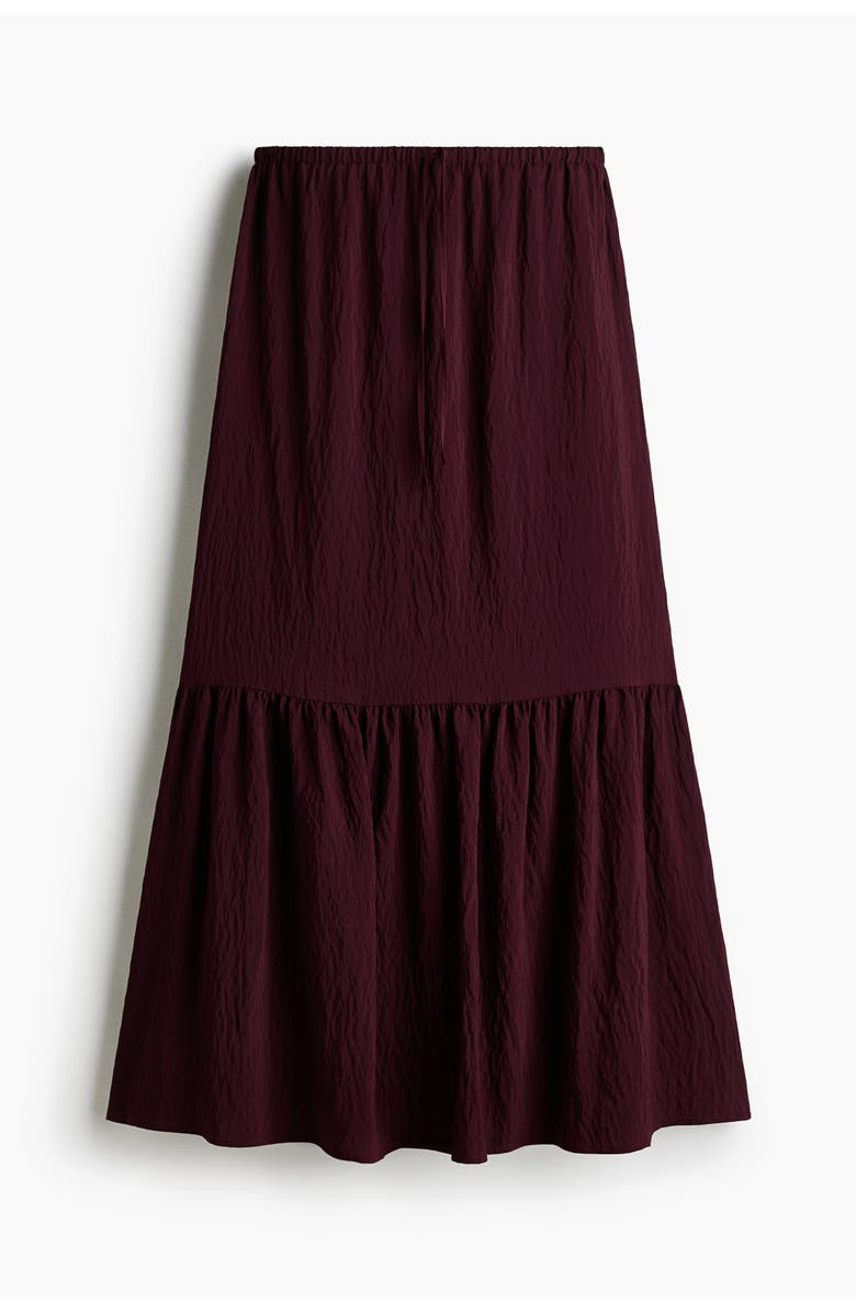 H&M Crêpe a-line skirt, Alternate, color, Burgundy