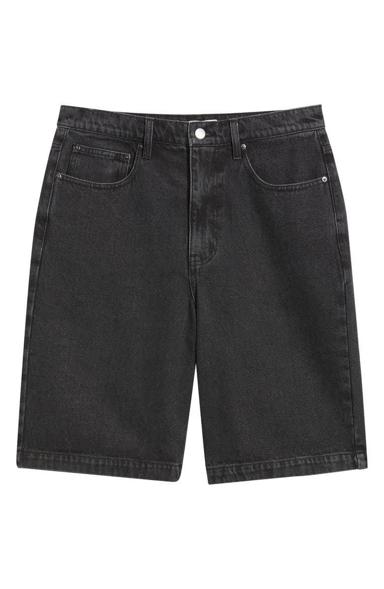 BP. Baggy Denim Shorts, Alternate, color, Black Faded