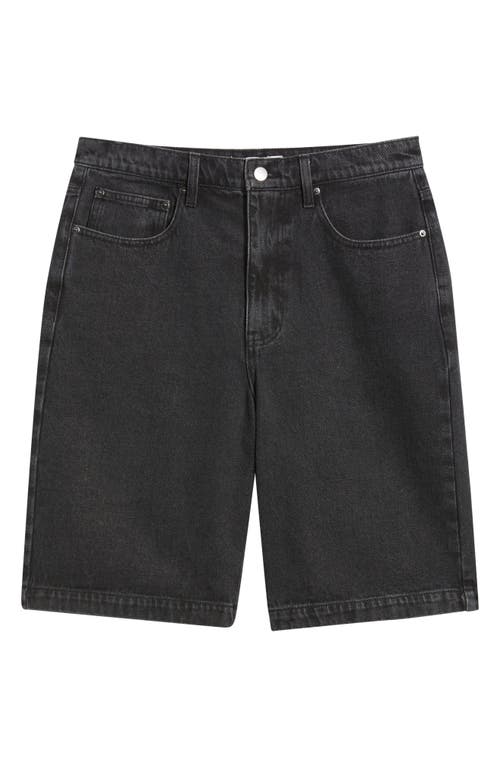 Bp. Baggy Denim Shorts In Black Faded