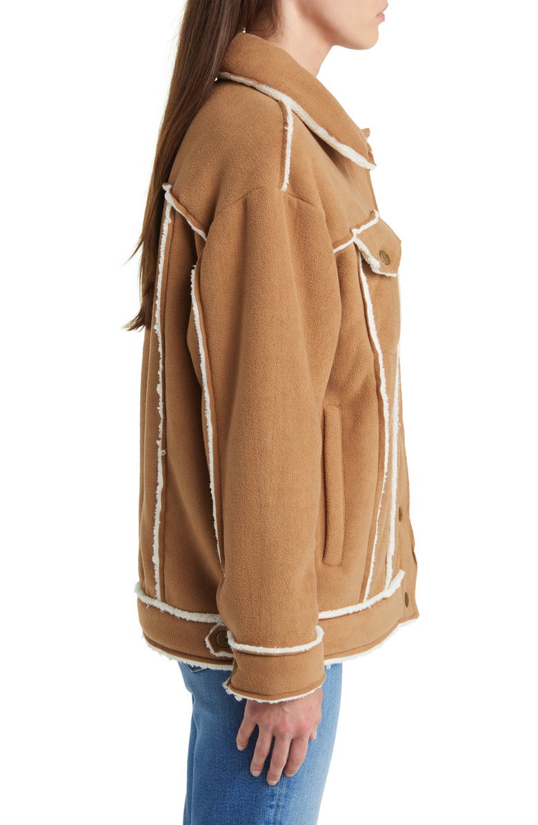 UGG<sup>®</sup> Frankie Recycled Polyester Fleece Trucker Jacket, Alternate, color, 