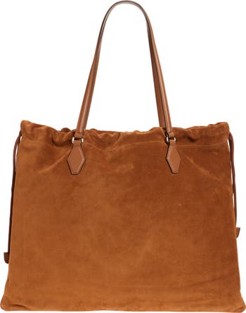 【Jimmy Choo】Drawstring Tote L ナッパレザー トートバッグ Drawstring Tote L |Black Nappa Leather Drawstring Tote with