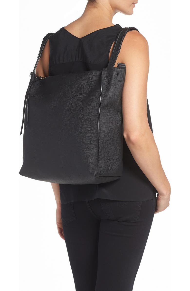 AllSaints Kita Convertible Leather Backpack, Alternate, color,
