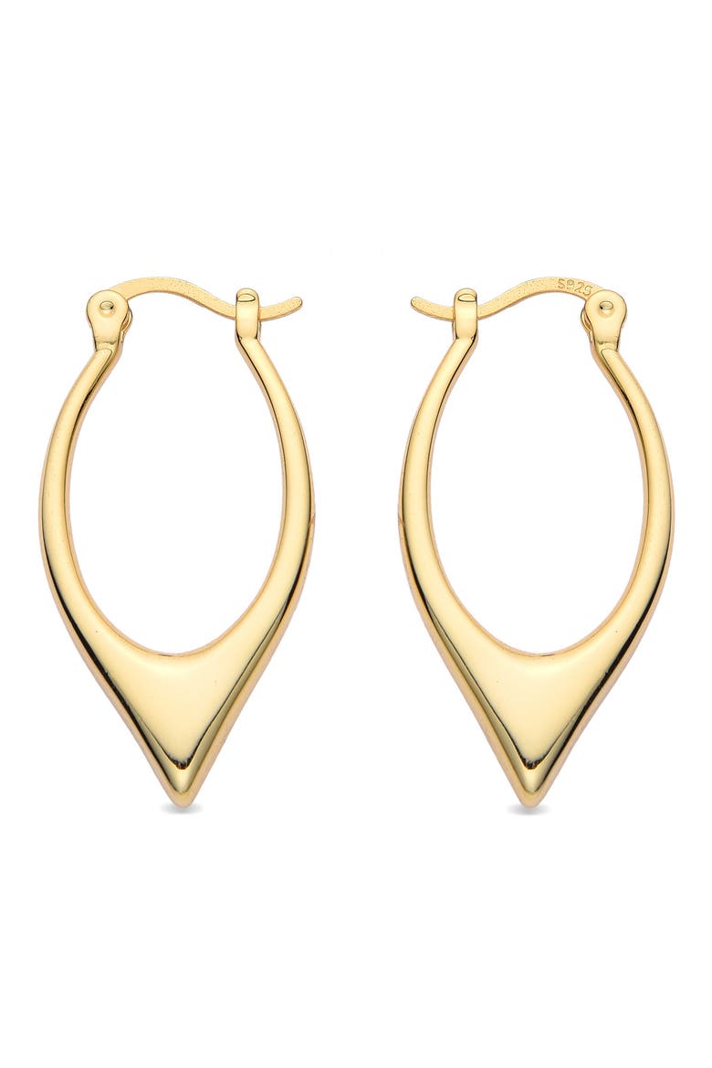 Mya Drop Hoop Earrings, Alternate, color, GOLD