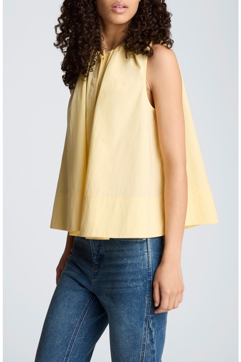 Paperbag Neck Sleeveless Top, Alternate, color, PASTEL YELLOW