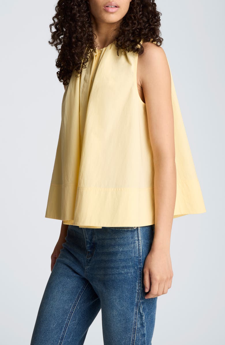 Kenneth Cole Paperbag Neck Sleeveless Top, Alternate, color, Pastel Yellow