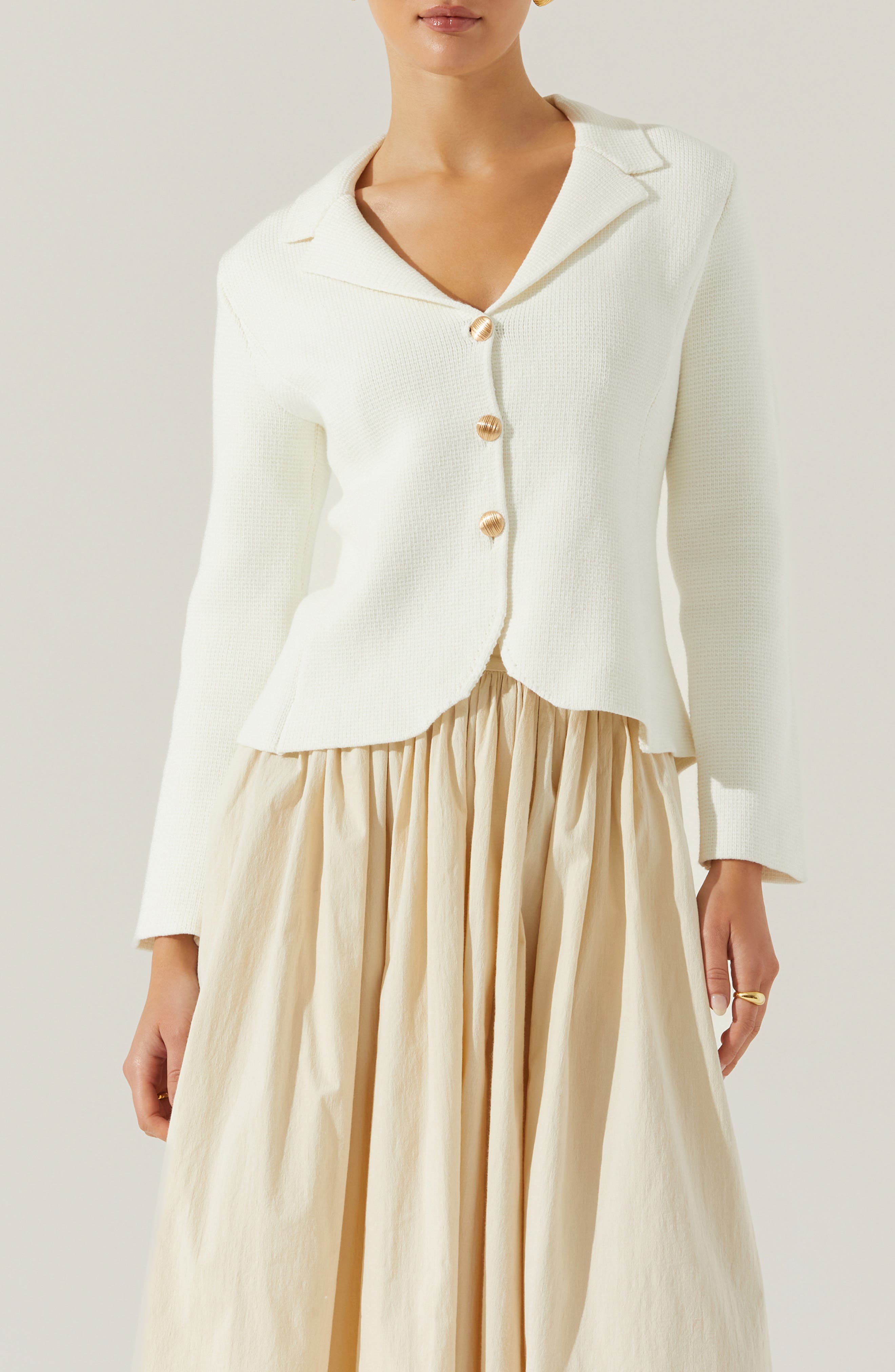 ASTR the Label Sefina Cotton Blend Sweater Blazer