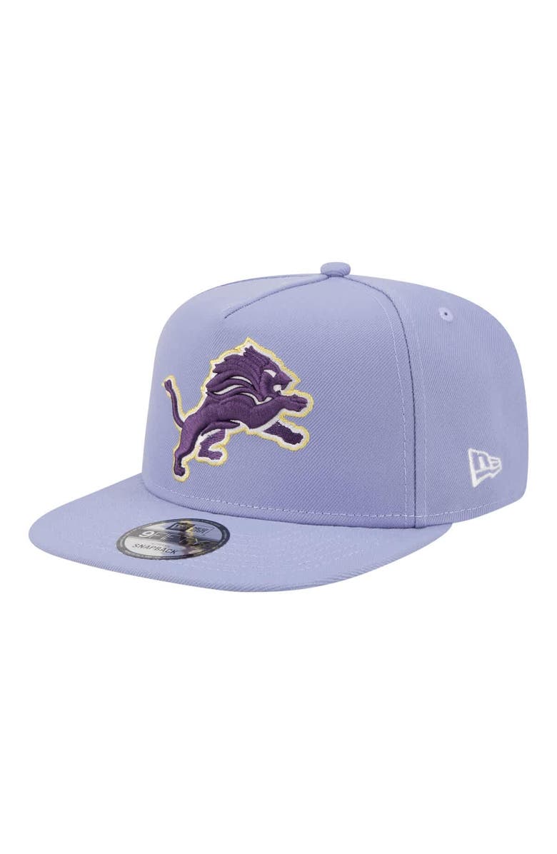 New Era Men's New Era  Lavender Detroit Lions Bloom A-Frame 9FIFTY Snapback Hat, Alternate, color, Lavender