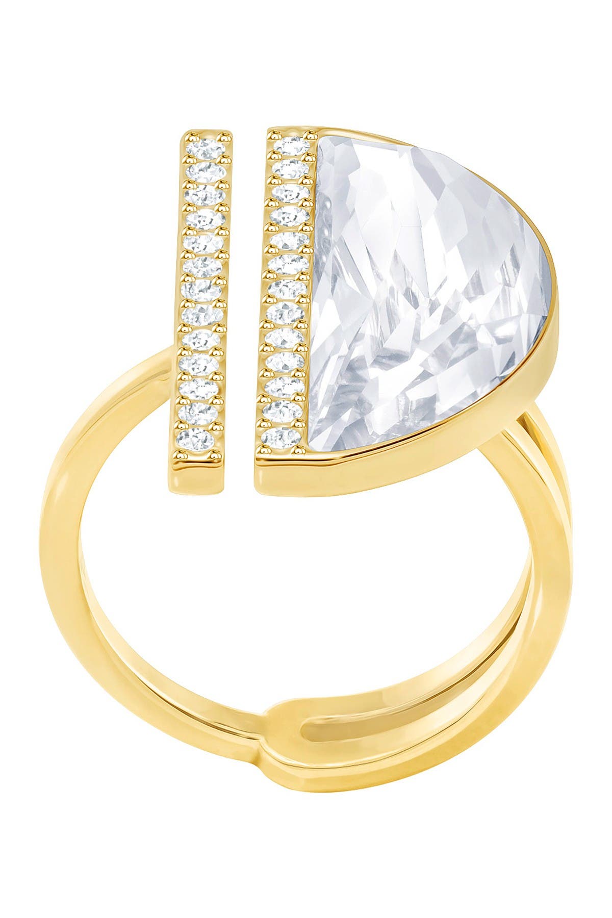 Swarovski Glow Swarovski Crystal Bar & Half Moon Ring - Size 6 (Women ...