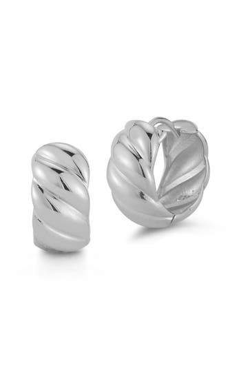 Chloe & Madison Chloe And Madison Twisted Hoop Earrings In Silver