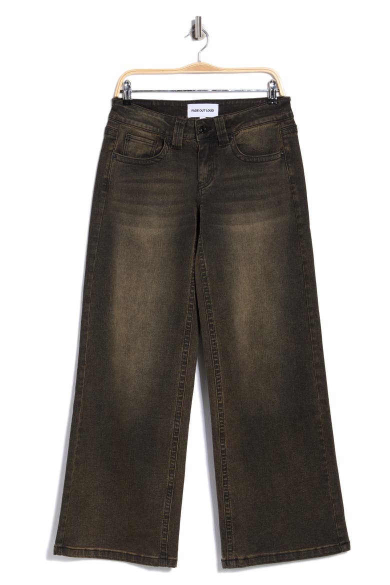 Low Rider Baggy Wide Leg Jeans, Alternate, color, BROWN TINTED BLACK WASH