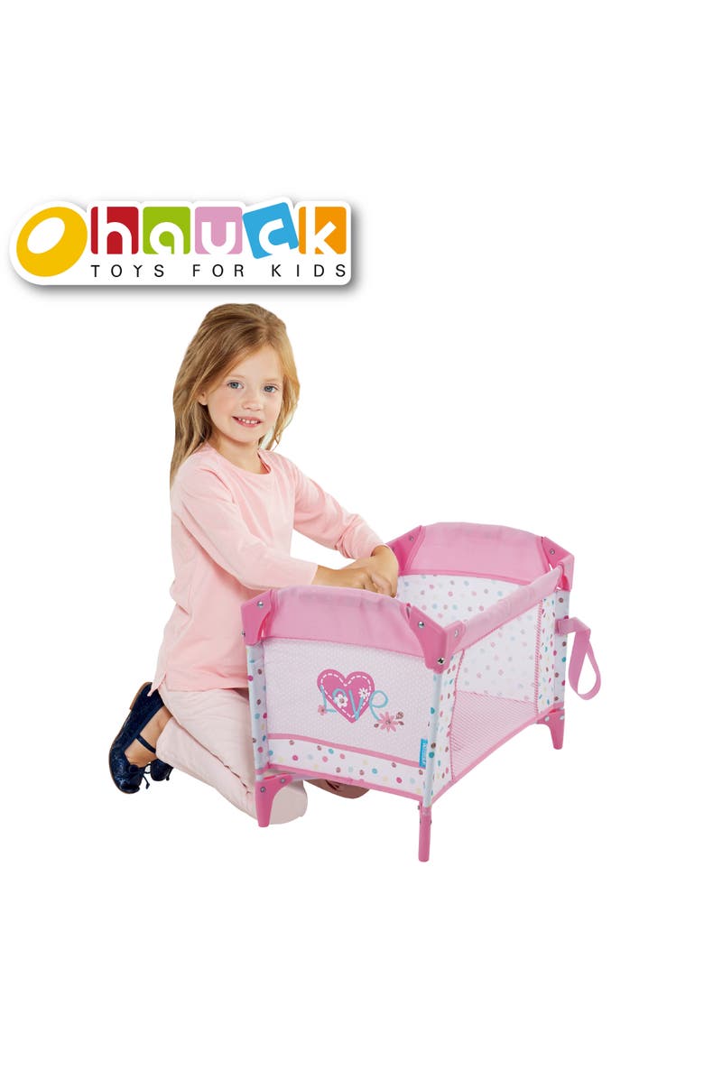 Hauck Love Heart Doll Play Yard Baby Doll Accessory Folds for Easy Storage and Travel, Alternate, color, Multicolored