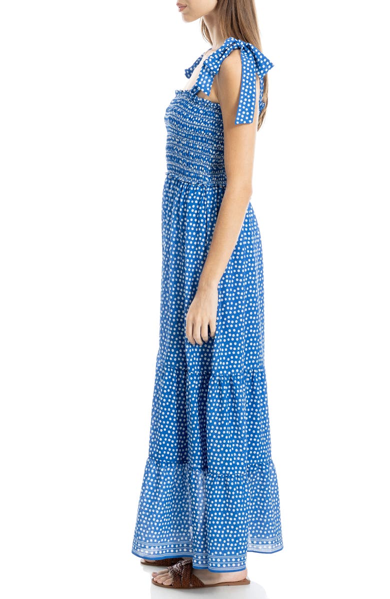 MAX STUDIO Shoulder Tie Maxi Dress, Alternate, color, Blue