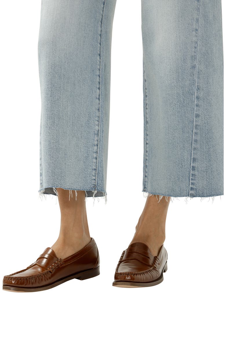 Suki Curvy Raw Hem Ankle Wide Leg Jeans, Alternate, color, WEST END