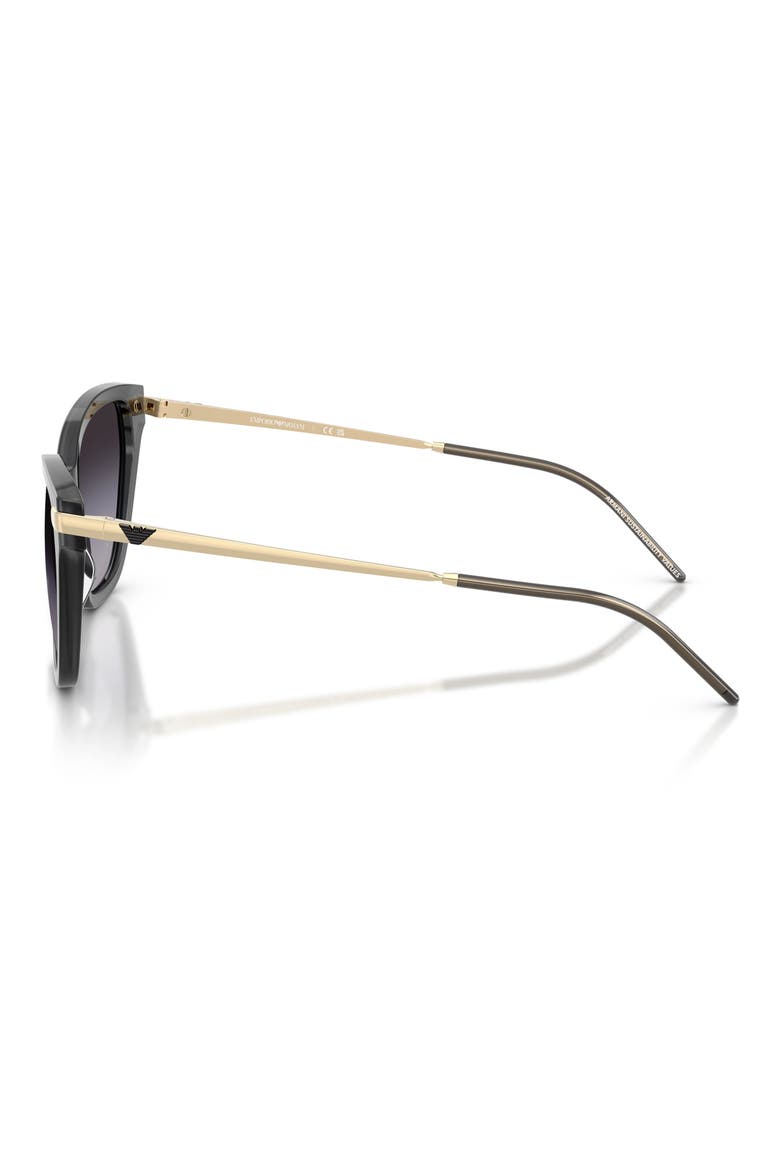 56mm Gradient Cat Eye Sunglasses, Alternate, color, OPAL GREY / GREY GRADIENT