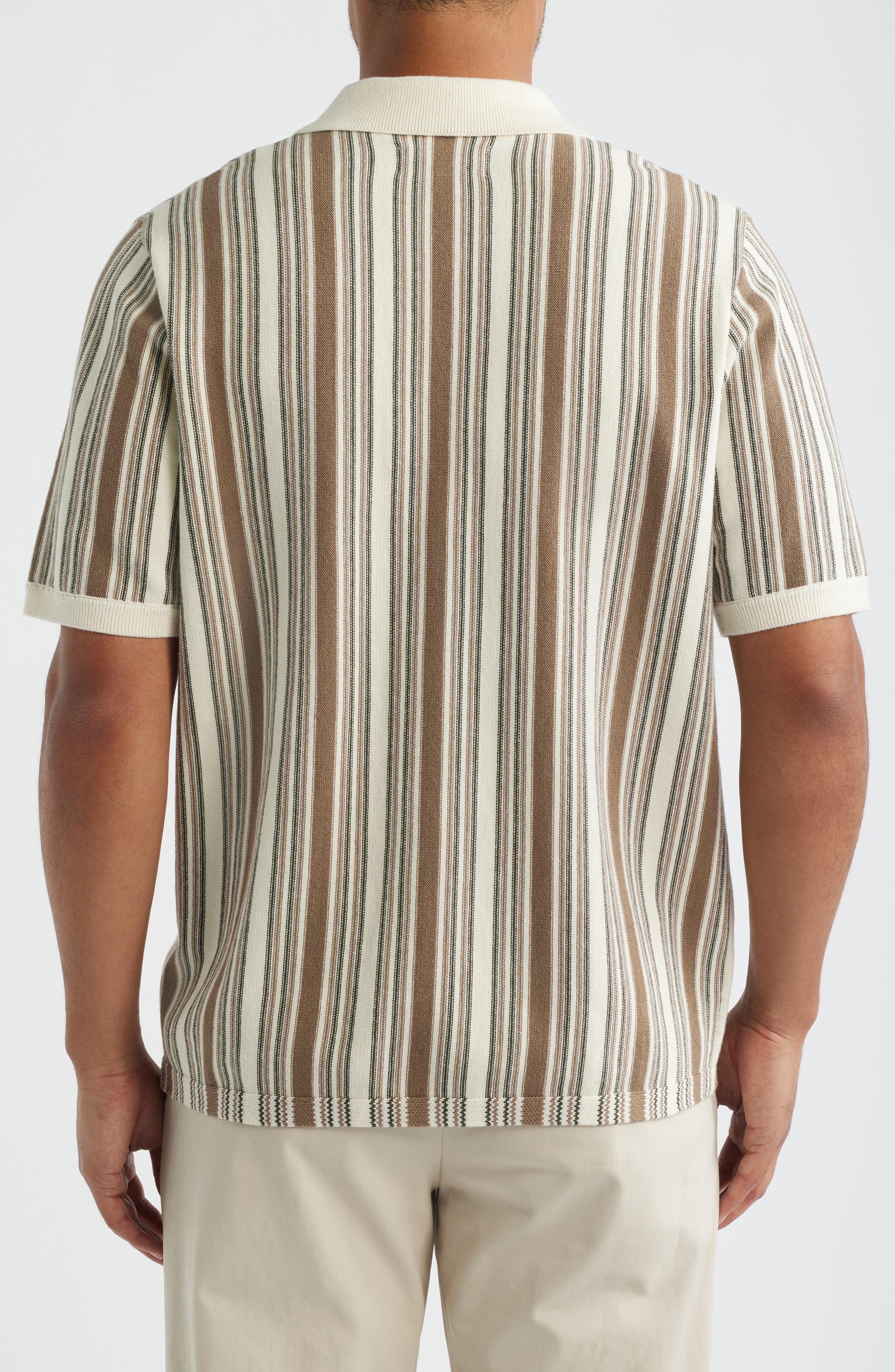 Мужские рубашки Wax London Ivy Stripe Knit Camp Shirt — фото 3
