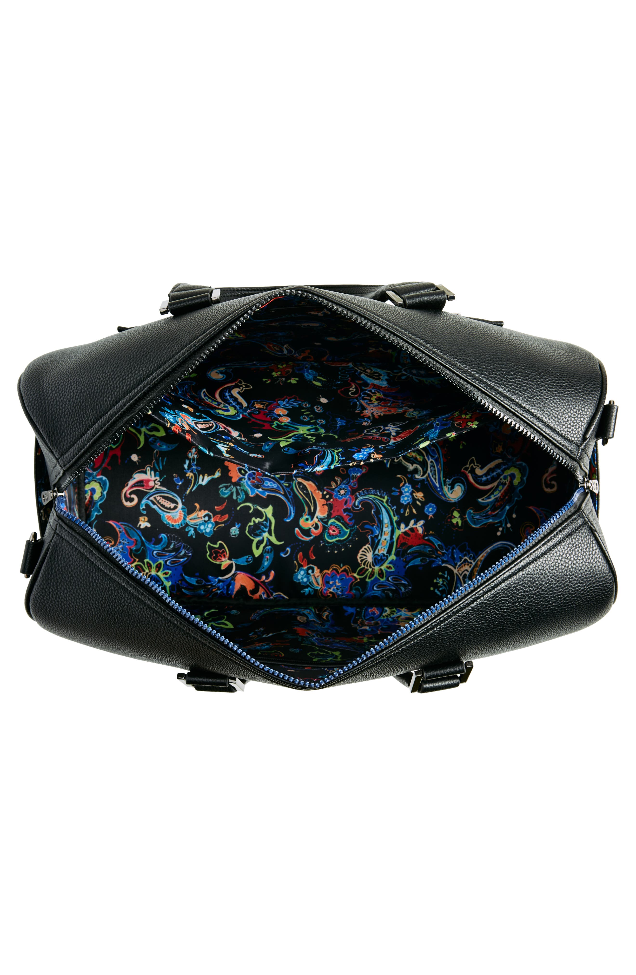 Robert Graham Sixer Zip Bottom Faux Leather Duffle Bag, Alternate, color, 