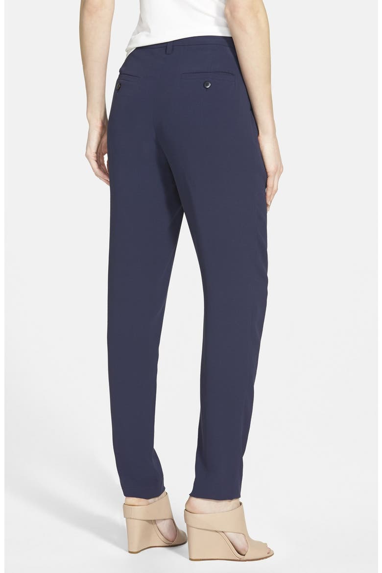 Silk Crepe Pleat Trousers, Alternate, color, MIDNIGHT