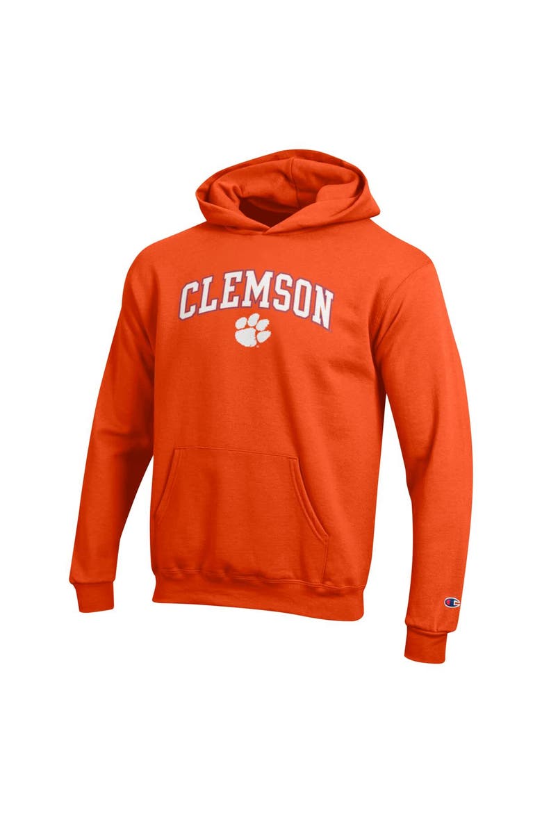 Youth Champion Orange Clemson Tigers Campus Pullover Hoodie, Alternate, color, Orange