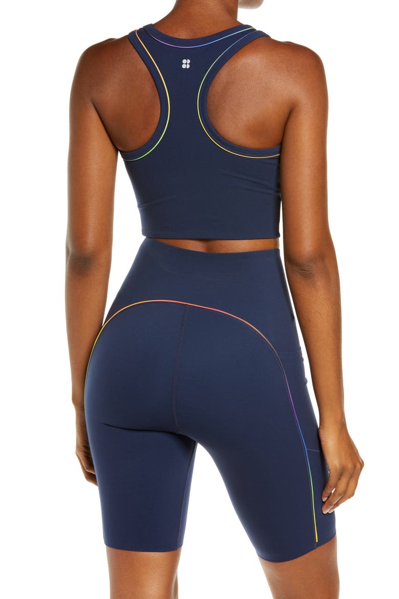 Power Frame Racerback Sports Bra (Limited Edition), Alternate, color, NAVY BLUE MULTI