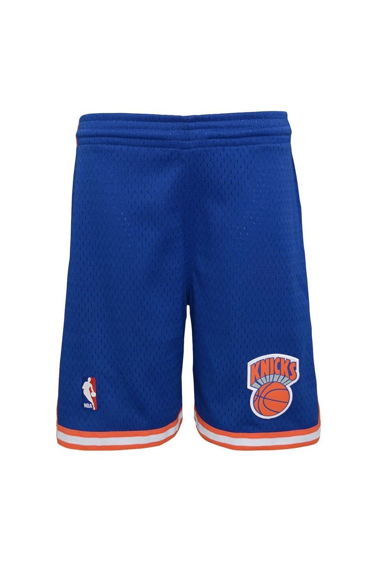 Youth Mitchell & Ness Blue New York Knicks 1991-92 Hardwood Classics Swingman Shorts, Alternate, color, Blue