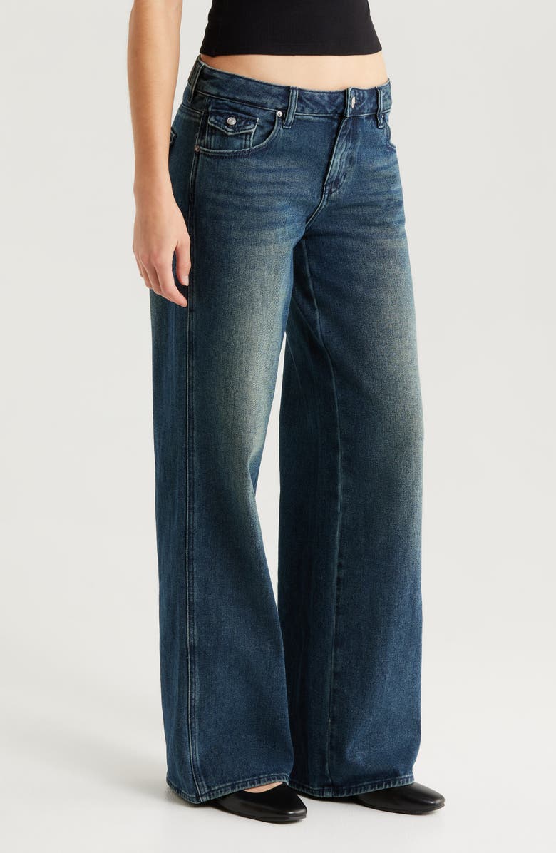 PacSun Brixley Baggy Bootcut Jeans, Alternate, color, Med Wash