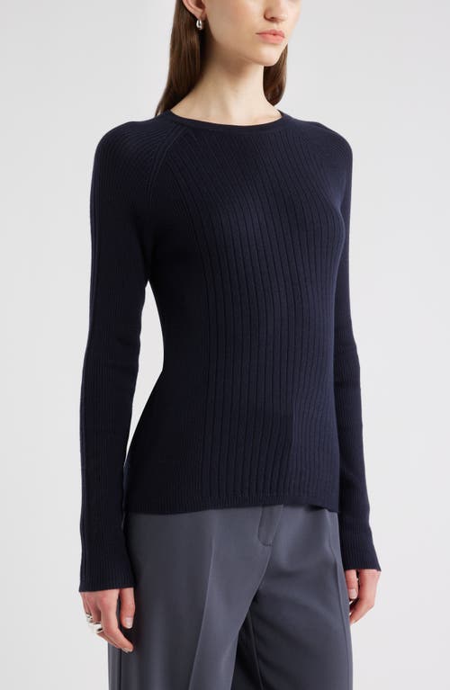 Nordstrom Rib Wool Blend Sweater In Blue