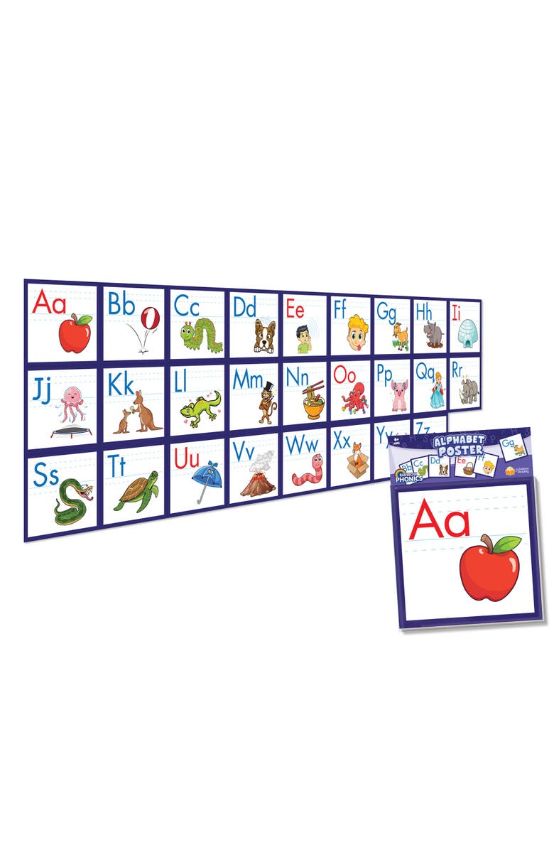 Junior Learning Rainbow Phonics Alphabet Poster, Alternate, color, Multicolored