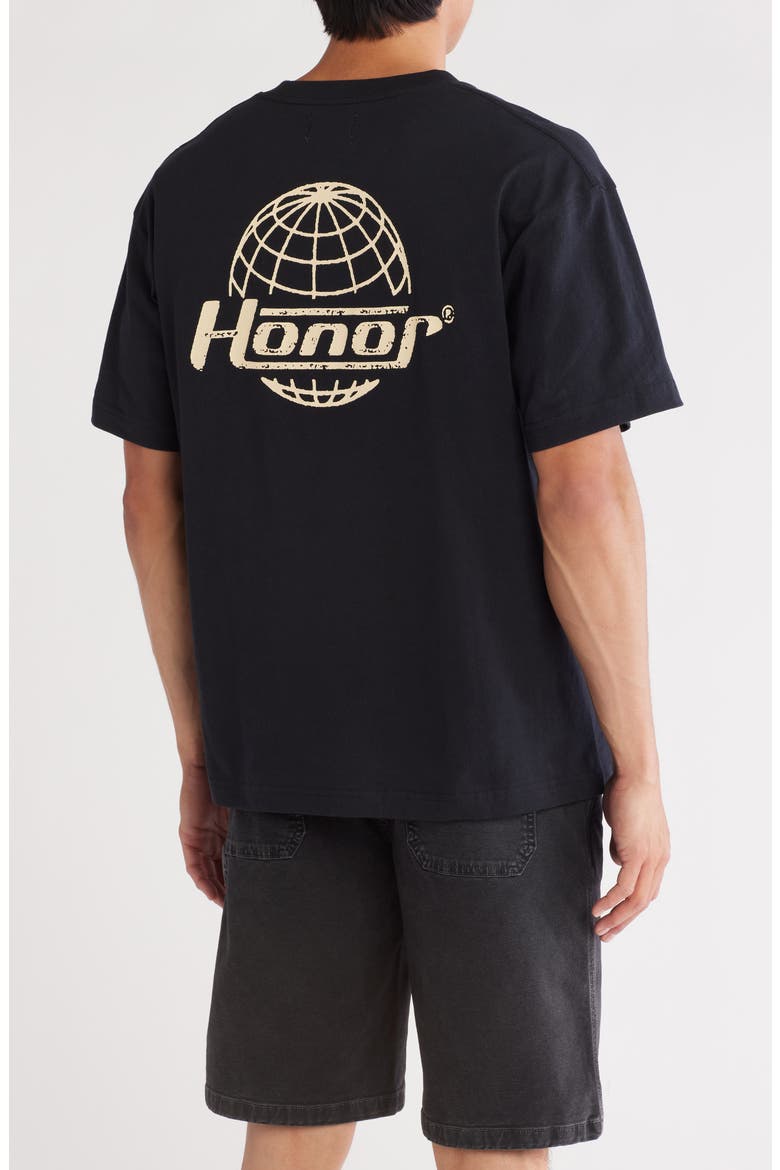 Globe Logo Graphic T-Shirt, Alternate, color, BLACK